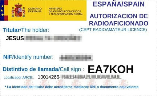 EA7KOH, indicativo de nuestro compañero Jesús. EA7KOH, indicativo de nuestro compañero Jesús.